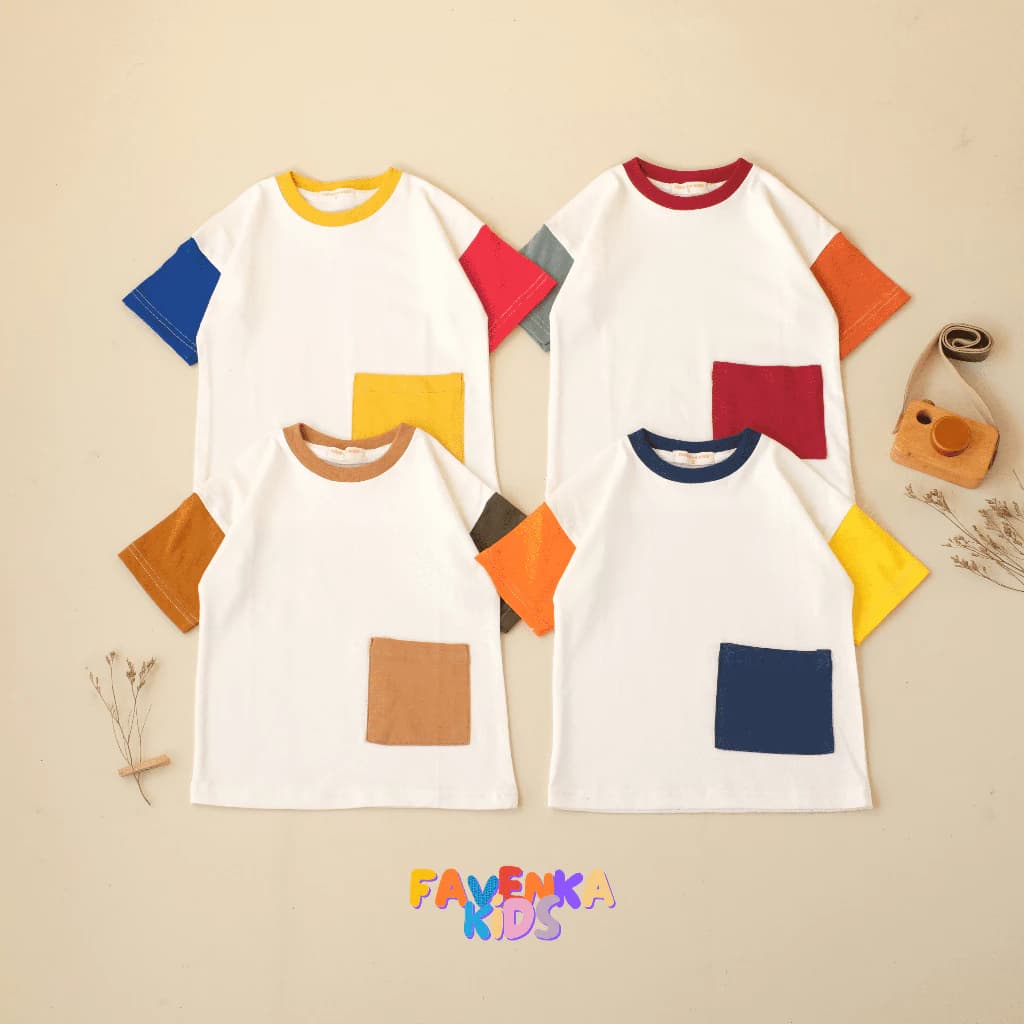 FavenkaKids Kaos Colorblock Anak Unisex - Image 1