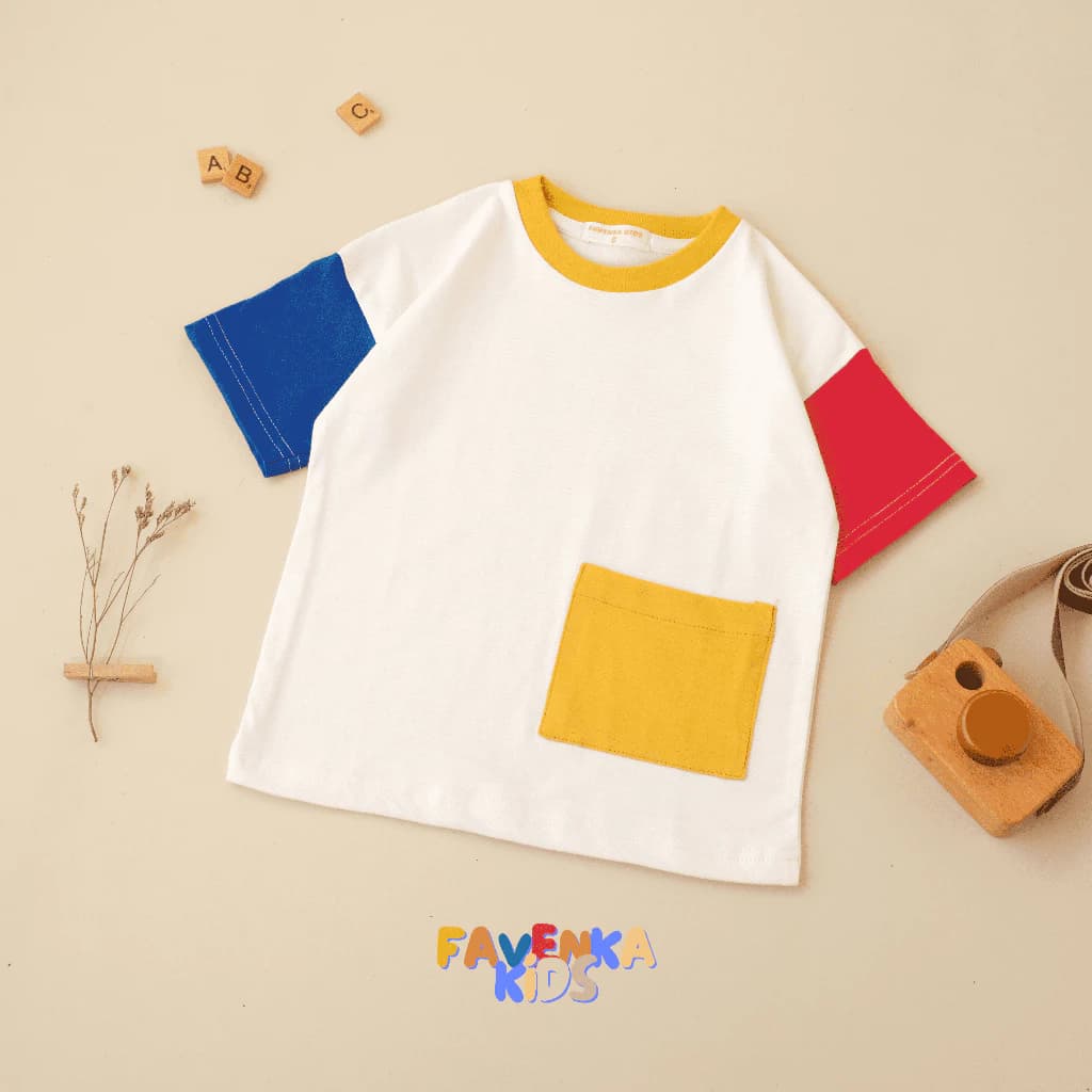 FavenkaKids Kaos Colorblock Anak Unisex - Image 2