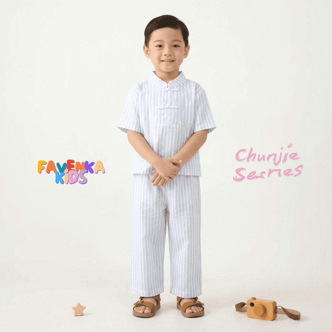 Favenka Kids - Chunjie Series Model Cheongsam Anak Laki Laki - Image 2