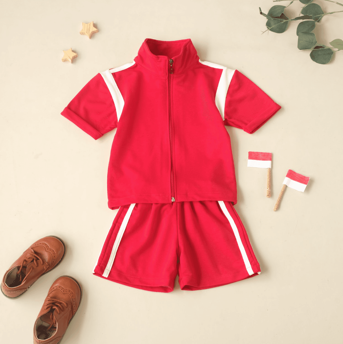 Favenka Kids - Twinny Sport Baju Setelan Merdeka Series Unisex - Image 3