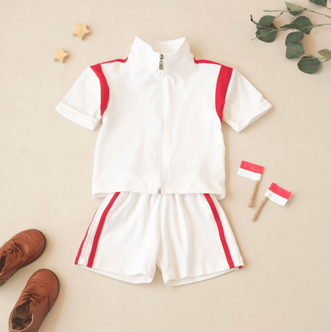 Favenka Kids - Twinny Sport Baju Setelan Merdeka Series Unisex - Image 2