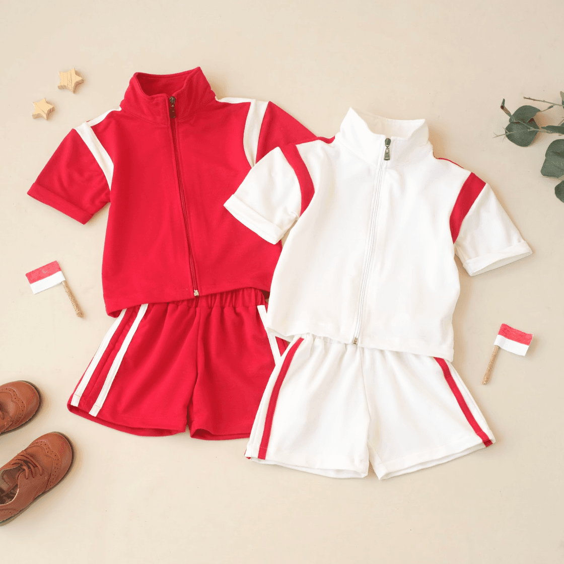 Favenka Kids - Twinny Sport Baju Setelan Merdeka Series Unisex - Image 4